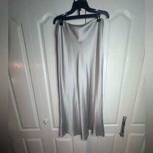 Victoria's Secret Shimmering Silver Maxi Skirt